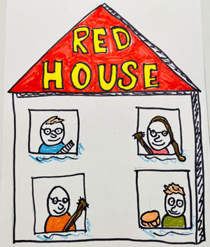 red house am Bismarckstraßenfest